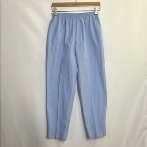 Light Blue Men's Pants Alfred Dunner taper leg trouser in cotton